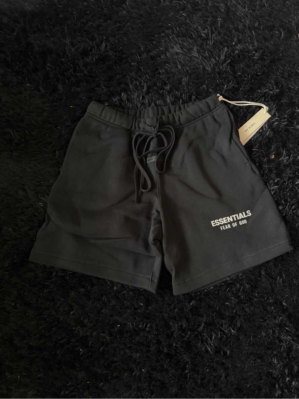 Essentials Fear Of God Jet Black SS25 Shorts